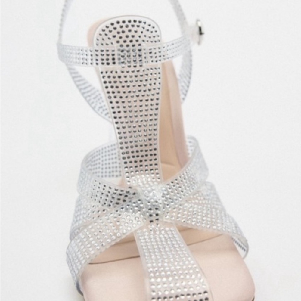 Zara Clear and Silver Strappy Heels - Picture 3 of 8